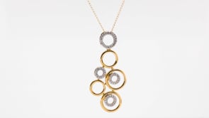 1/5 ct. tw. Diamond Circles Pendant in 10K Yellow Gold front view