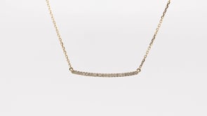 1/10 ct. tw. Diamond Fashion Bar Necklace in 10K Yellow Gold front view