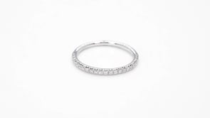 Brilliantly Yours 1/5 ct. tw. Round Diamond Wedding Band in 14K White Gold close-up detail