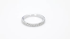 Brilliantly Yours 3/8 ct. tw. Round Diamond Wedding Band in 14K White Gold close-up detail