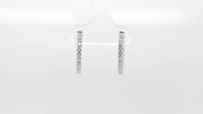 1/2 ct. tw. Diamond Inside-Out Hoop Earrings in 14K White Gold front view