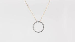 1/4 ct. tw. Diamond Circle Pendant in 10K Yellow Gold front view