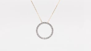 1/2 ct. tw. Diamond Circle Pendant in 10K Yellow Gold front view
