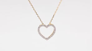 1/4 ct. tw. Diamond Heart Pendant in 10K Yellow Gold front view