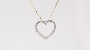 1/2 ct. tw. Diamond Heart Pendant in 10K Yellow Gold front view