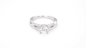 Designed With Love 1/5 ct. tw. Diamond Semi-Mount with Twist Band in 14K White Gold side profile
