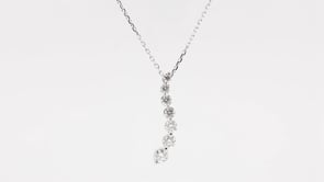 Journey Collection 1/2 ct. tw. Diamond Pendant in 10K White Gold close-up detail