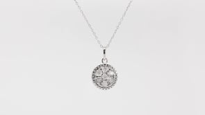1/2 ct. tw. Diamond Pendant and Earring Box Set in Sterling Silver angled view