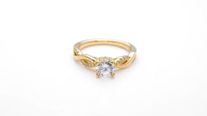 Designed With Love 1/5 ct. tw. Diamond Semi-Mount Infinity Band Engagement Ring in 14K Yellow Gold front view