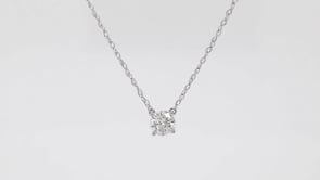 Adamante 1/2 ct. tw. Lab-Grown Diamond Solitaire Pendant in 14K White Gold front view