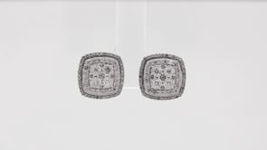 Fairytale Diamonds 1 ct. tw. Diamond Cluster Earrings in 10K White Gold side profile
