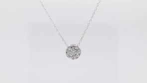 Adamante 5/8 ct. tw. Lab Grown Diamond Cluster Pendant in 10K White Gold close-up detail