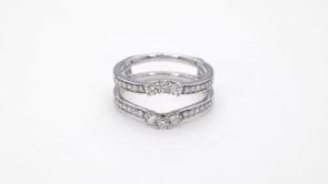 1/2 ct. tw. Curved Diamond Ring Enhancer in 14K White Gold close-up detail