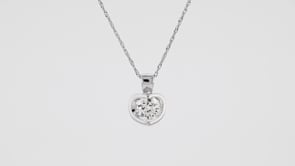 Canadian Rocks 1/2 ct. tw. Round Brilliant Diamond Solitaire Pendant in 14K White Gold side profile