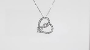 Infinite Love 1/2 ct. tw. Diamond Heart Infinity Pendant in 10K White Gold side profile