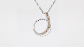 Black Hills Gold Diamond Cut Circle Journey Pendant in Sterling Silver front view