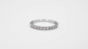 Perfect Match 1/8 ct. tw. Round Diamond Stackable Anniversary Band in 10K White Gold close-up detail