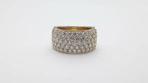 Adamante 3 ct. tw. Lab-Grown Diamond Pave Anniversary Ring in 14K Yellow Gold close-up detail