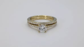 Noventa 1-1/4 ct. tw. Round Diamond Wedding Set in 14K Yellow Gold side profile