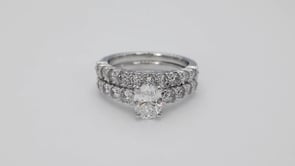 Adamante 2 ct. tw. Lab-Grown Diamond Wedding Set in 14K White Gold front view