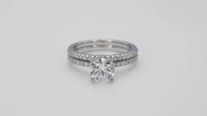 Adamante 1-3/4 ct. tw. Round Lab-Grown Diamond Wedding Set in 14K White Gold side profile