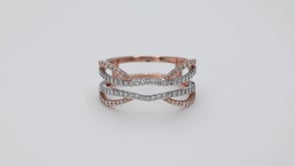 1/2 ct. tw. Diamond Wedding Ring Enhancer in 14K Pink & White Gold side profile