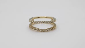 1/4 ct. tw. Double Row Diamond Ring Enhancer in 14K Yellow Gold - W 1664D front view