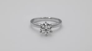 Adamante 1-1/2 ct. tw. Lab-Grown Round Brilliant Diamond Solitaire Engagement Ring in 14K White Gold close-up detail