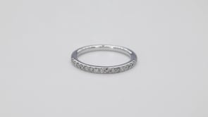1/3 ct. tw. Diamond 20-Stone Prong-Set Stackable Anniversary Band in 14K White Gold close-up detail