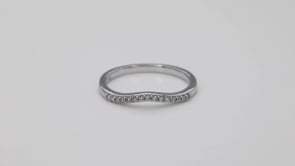 Perfect Match 1/10 ct. tw. Round Diamond Contour Anniversary Band in 14K White Gold close-up detail