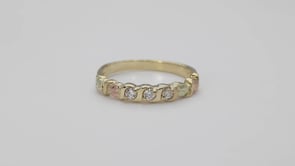 Black Hills Gold 1/7 ct. tw. Round 3-Stone Diamond Anniversary Ring in 10K Yellow Gold side profile