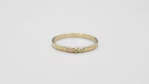 Black Hills Gold Textured Stackable Ring in 10K Yellow Gold front view