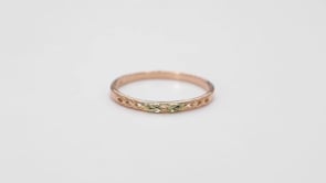 Black Hills Gold Open Stackable Ring in 10K Pink Gold front view