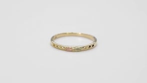 Black Hills Gold Open Stackable Ring in 10K Yellow Gold front view