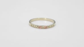 Black Hills Gold Open Stackable Ring in 10K Green Gold front view