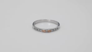 Black Hills Gold Open Stackable Ring in 10K White Gold front view