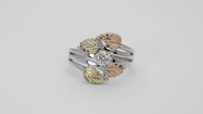 Noventa & Black Hills Gold 1/3 ct. tw. Round Diamond Solitaire Engagement Ring in 10K White Gold close-up detail