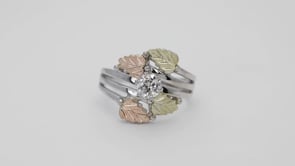 Noventa & Black Hills Gold 1/2 ct. tw. Round Diamond Solitaire Engagement Ring in 10K White Gold close-up detail