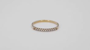 1/10 ct. tw. Round Brilliant Diamond Anniversary Ring in 10K Yellow Gold side profile