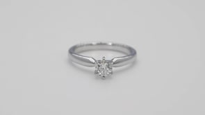 Adamante 1/2 ct. Lab-Grown Round Brilliant Diamond Solitaire Engagement Ring in 14K white Gold close-up detail