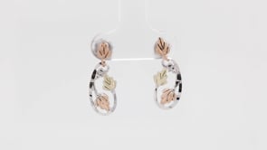 Black Hills Gold Ladies' Dangle Earrings in Sterling Silver front view