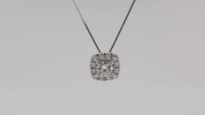 Adamante 1 ct. tw. Lab-Grown Diamond Pendant in 14K White Gold front view
