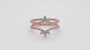 1/3 ct. tw. Insert Ring in 14K Pink Gold close-up detail