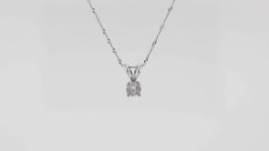 1/4 ct. tw. Diamond Solitaire Pendant in 14K White Gold front view