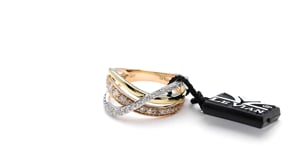 Le Vian 3/4 ct. tw. Nude Diamond Crossover Ring in 14K Tri-Tone Gold front view