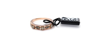 Le Vian Chocolatier 1/3 ct. tw. Chocolate Diamond Milgrain Ring in 14K Strawberry Gold front view