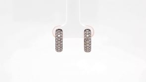 Le Vian Chocolatier 1 ct. tw. Chocolate Diamond Hoop Earrings in 14K Strawberry Gold front view