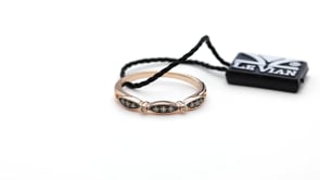 Le Vian Chocolatier 1/15 ct. tw. Chocolate & Vanilla Diamond Ring in 14K Strawberry Gold front view