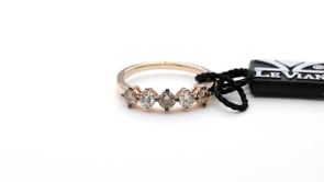 Le Vian Chocolatier 3/4 ct. tw. Chocolate & Vanilla Diamond Ring in 14K Strawberry Gold front view