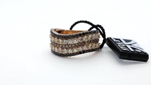 Le Vian 1-5/8 ct. tw. Nude, Blackberry & Chocolate Multirow Diamond Ring in 14K Strawberry Gold front view